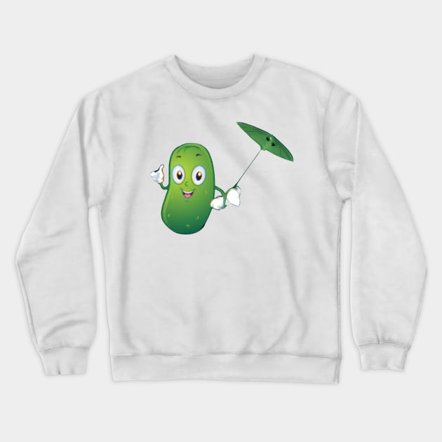 Crisp and Cool Cucumber Art Crewneck Sweatshirt by Sask Designer